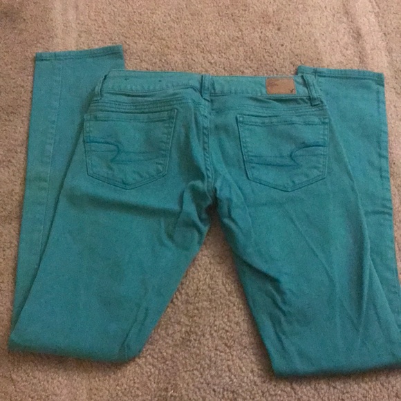 Teal Skinny Jeans - Picture 3 of 3